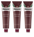 Proraso Shaving Soap Cream Sandalwood Shea Butter Sapone Da Barba in for Coarse Beard 150ml tube -  3 Pack