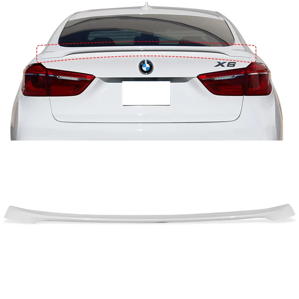 Ikon Motorsports Compatible with 15-19     Performance Trunk Spoiler Painted # Mineral White Pearl