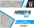 Aerostar 16x20x1  13 Pleated Air Filter,  Furnace Air Filter, 4 Pack