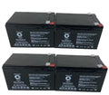 Brand 12V 12Ah Replacement Battery () for Pride TRAVELPro 3-Wheel Travel Pro Portable Scooter (4 Pack)