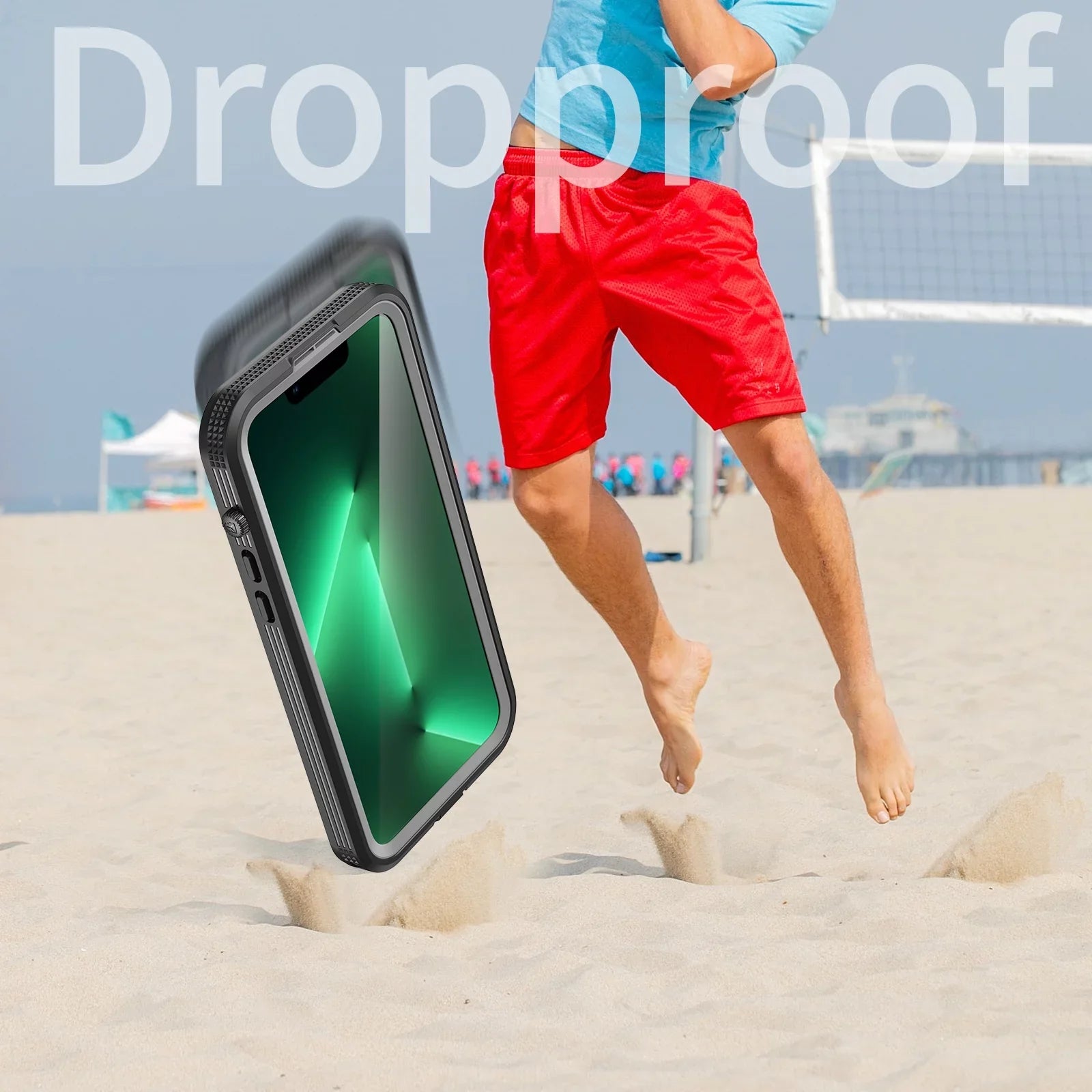 for iPhone 14 Pro Max 6.7" Case Waterproof, Built-in 6H Screen Protector [Real 360][ Underwater][14FT Military Dropproof][Dustproof][Compatible with MagSafe] for iPhone 14 Pro Max - Black