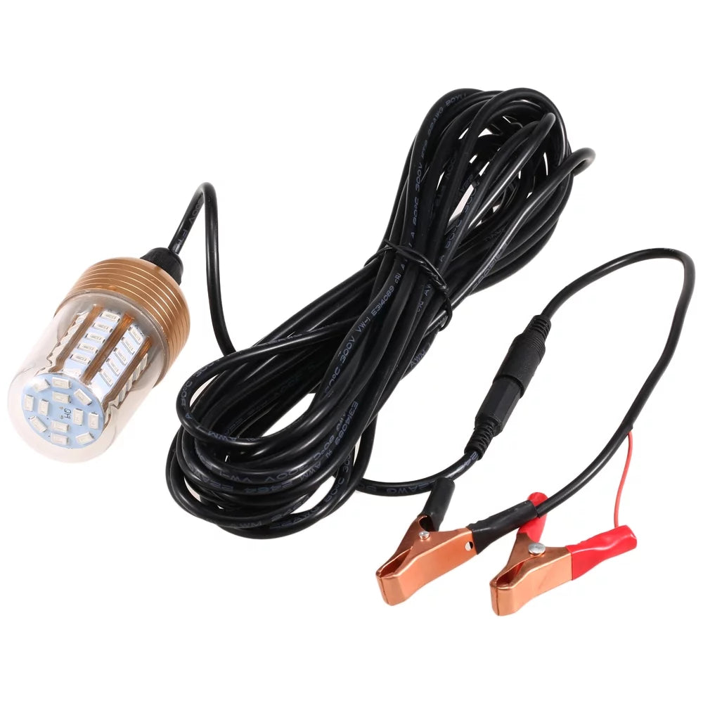 Carevas -60V 30W 60 LEDs Underwater Night Fishing Submersible Lamp Bait Squid Fish Attracting Fish Finder with Cord