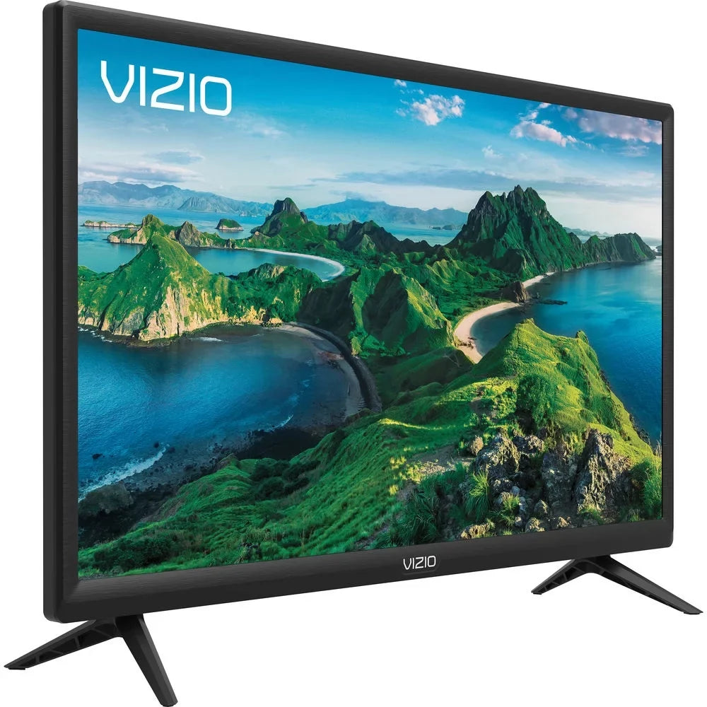 Vizio D24f- -Series 24 inch Class Smart  2019 Bundle with Deco Gear Pack Of 2 6FT Universal 4K  2.0 Cable and 6-Outlet Surge Adapter with Night Light