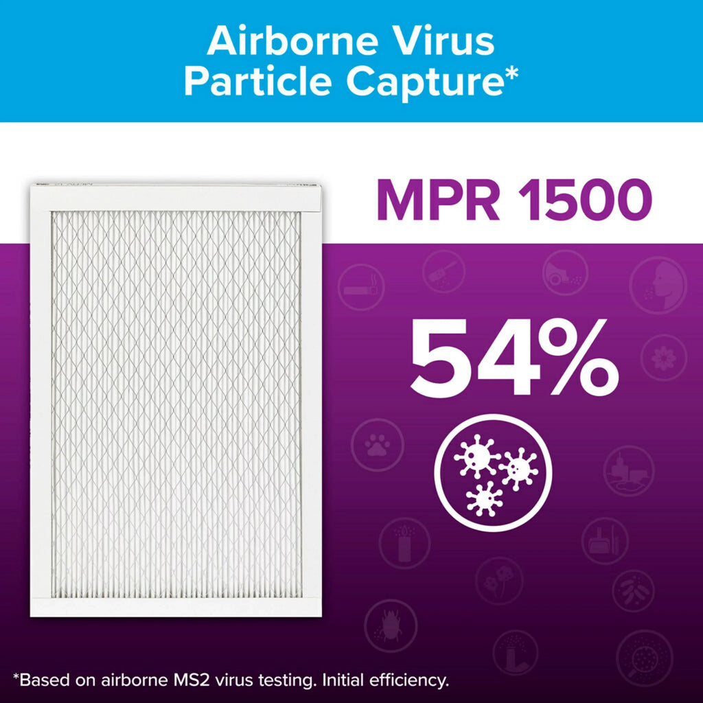 Filtrete 14x30x1 Air Filter,  1500  12, Advanced Allergen Reduction, 4 Filters