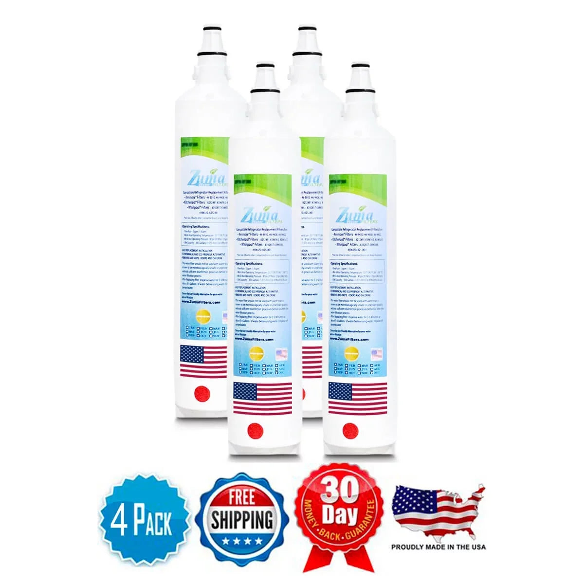 Brand , Water Filters , Model # - , Compatible with Subzero®  - 4 Pack - Made in ...