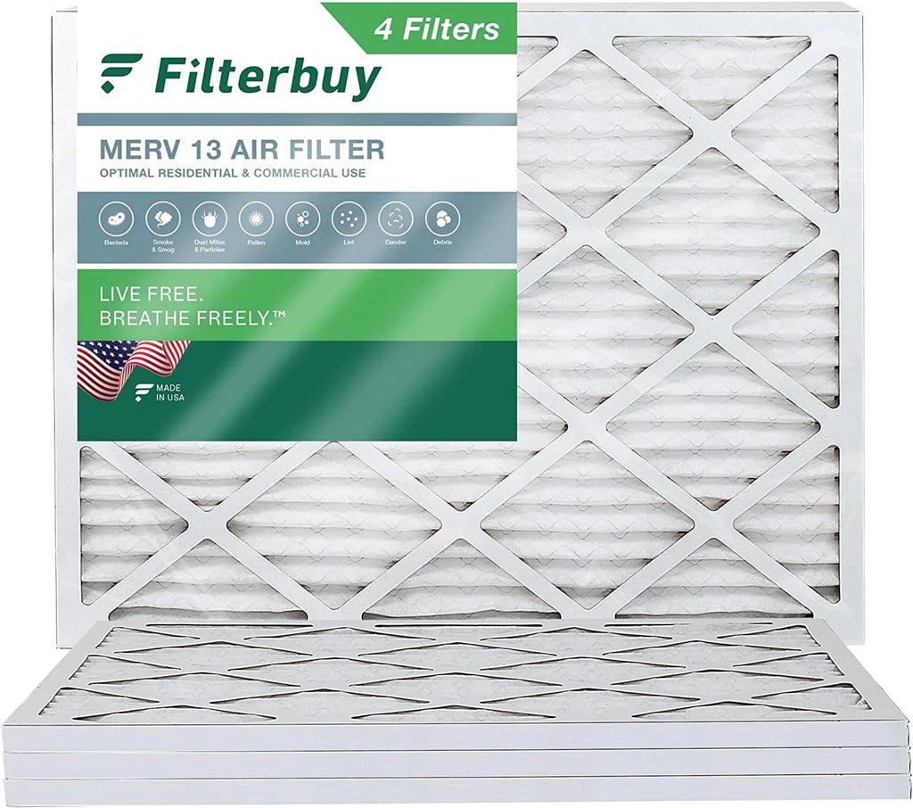Filterbuy 18x20x1  13 Pleated   Furnace Air Filters (4-Pack)