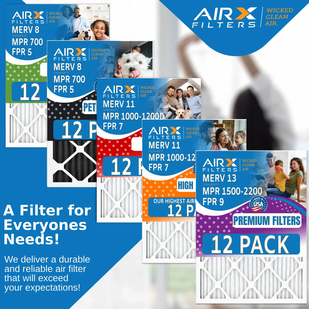 24x24x2 Air Filter  11 Rating, 12 Pack of Furnace Filters Comparable to  1000,  1200 &  7 - Made in  by     .
