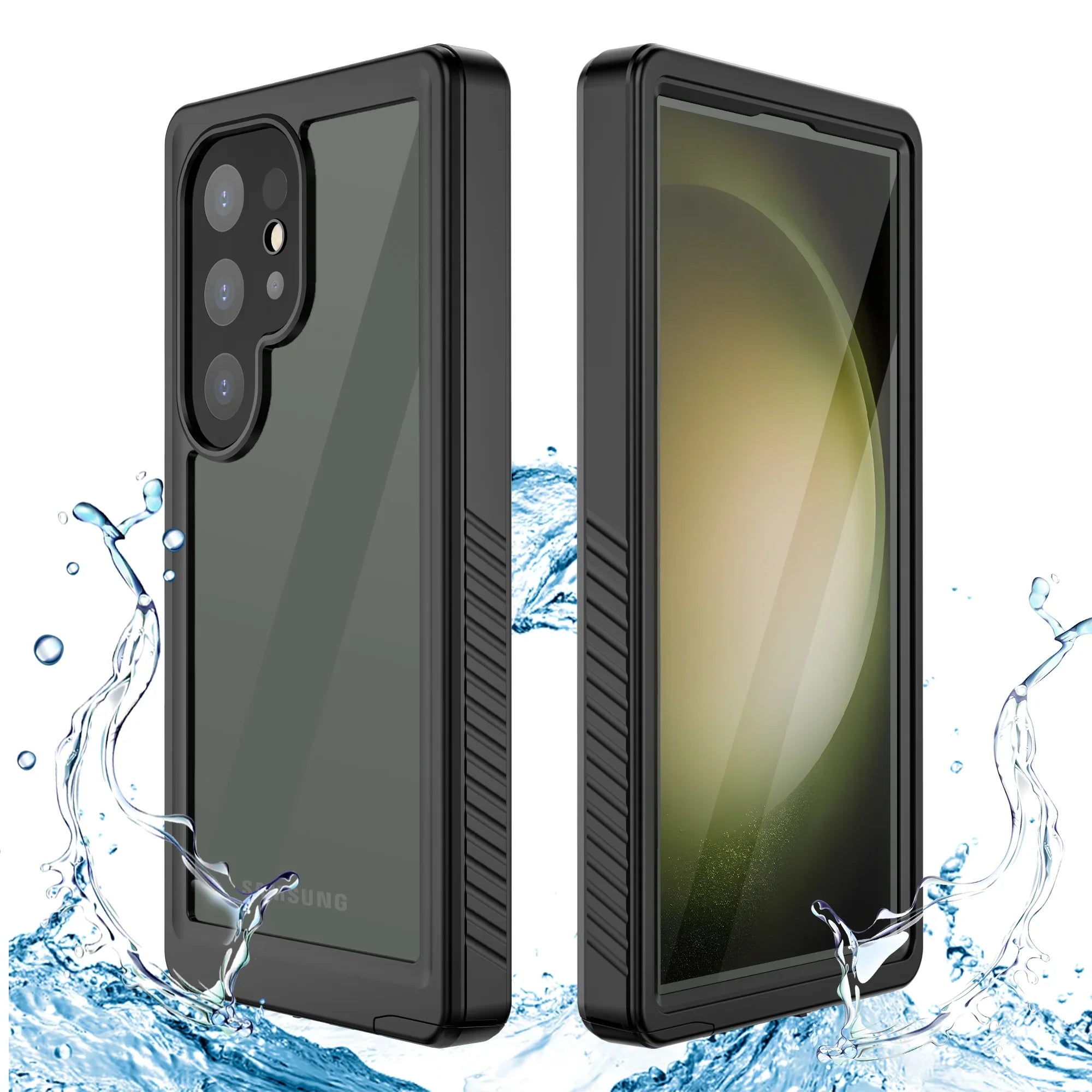 Cowithday Waterproof Case for Samsung Galaxy  Ultra 5G Phone 2024, with Screen Protector 360° Full Body Heavy Duty Military Protection Shockproof  Underwater Cover for Galaxy  Ultra, Black