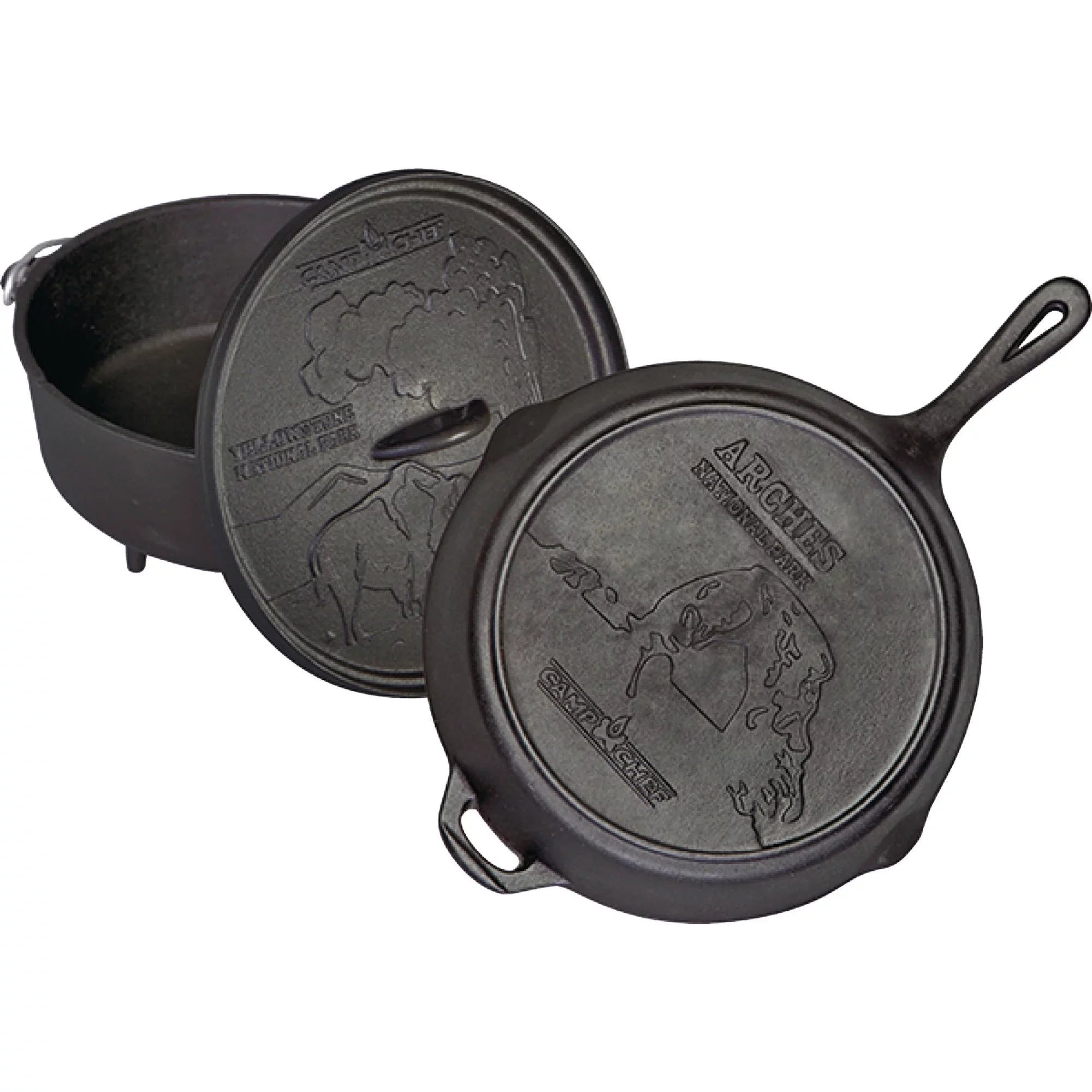 Camp Chef 12" Dutch Oven and Skillet Set, , Cast Iron Nonstick