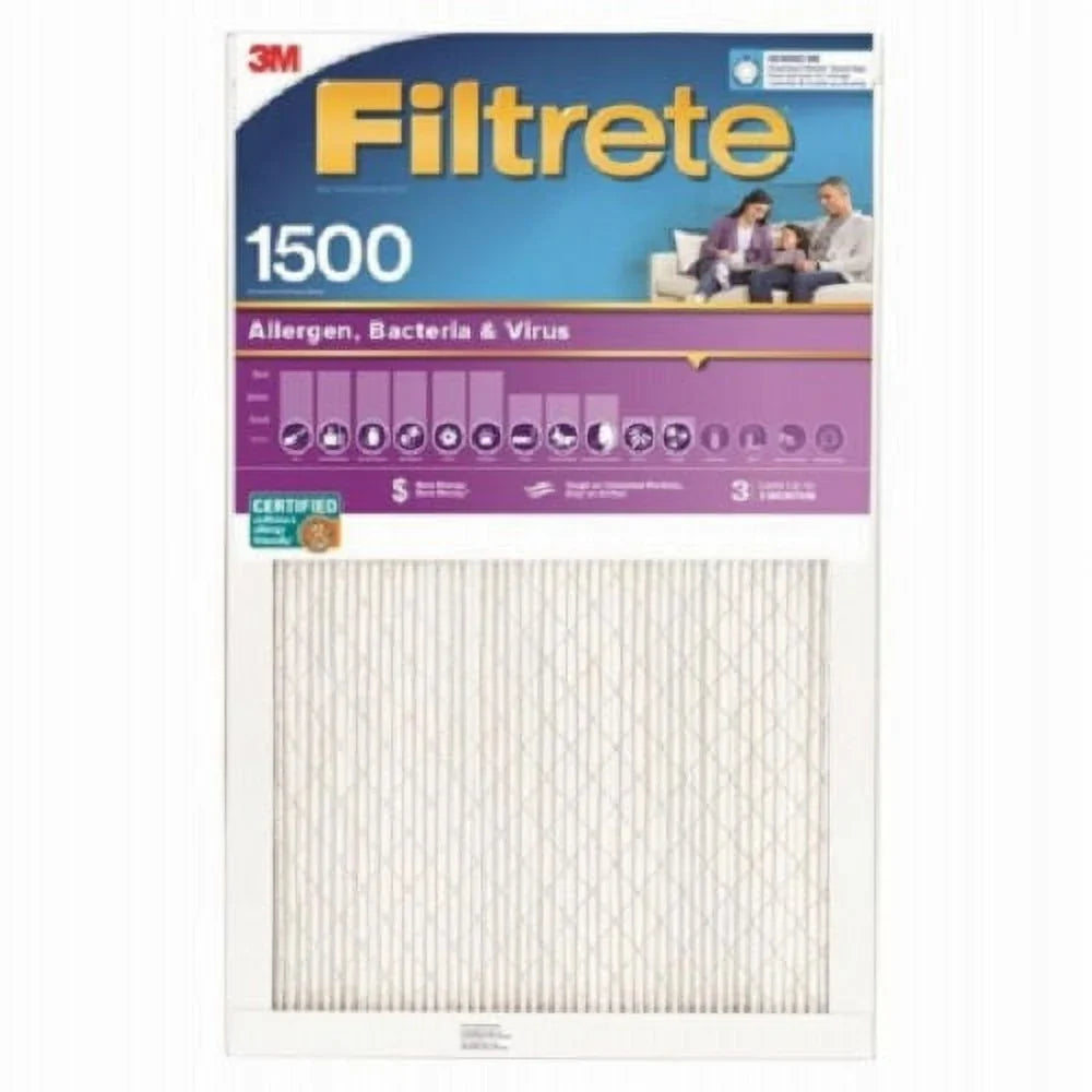 3M Filtrete 2015DC-4 Purple 25" x 25" x 1"  1500 3 Month Air Filter - Quantity of 4