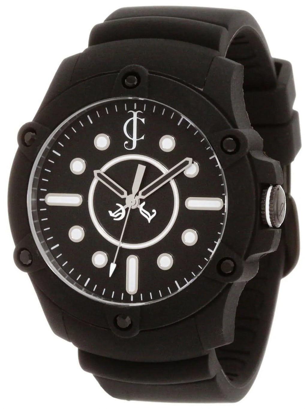 1900905 Women's Surfside Black Dial Black Silicon Strap Watch