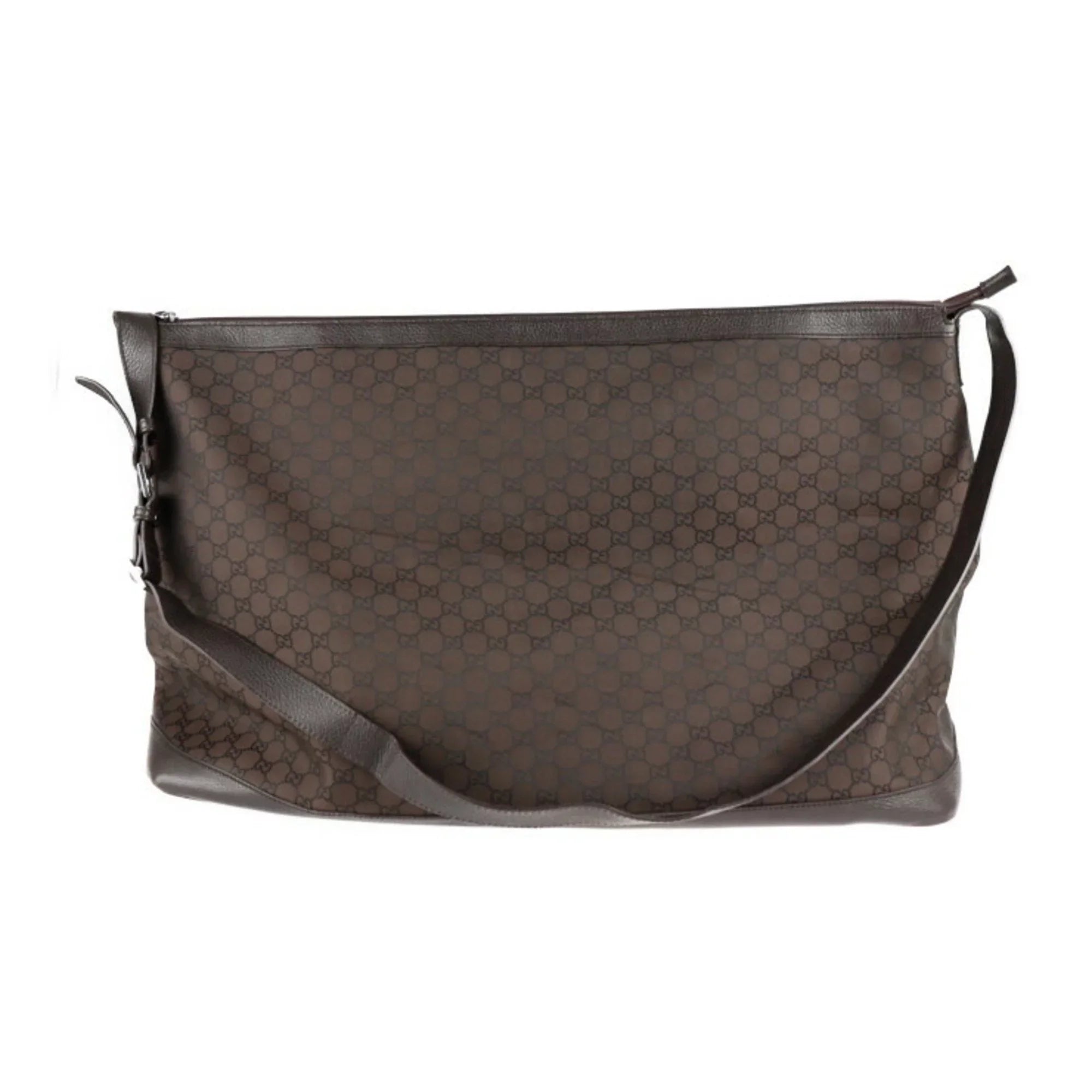 Pre-Owned  Gucci Boston Bag 105669  Nylon Leather Brown Shoulder Travel (Good)