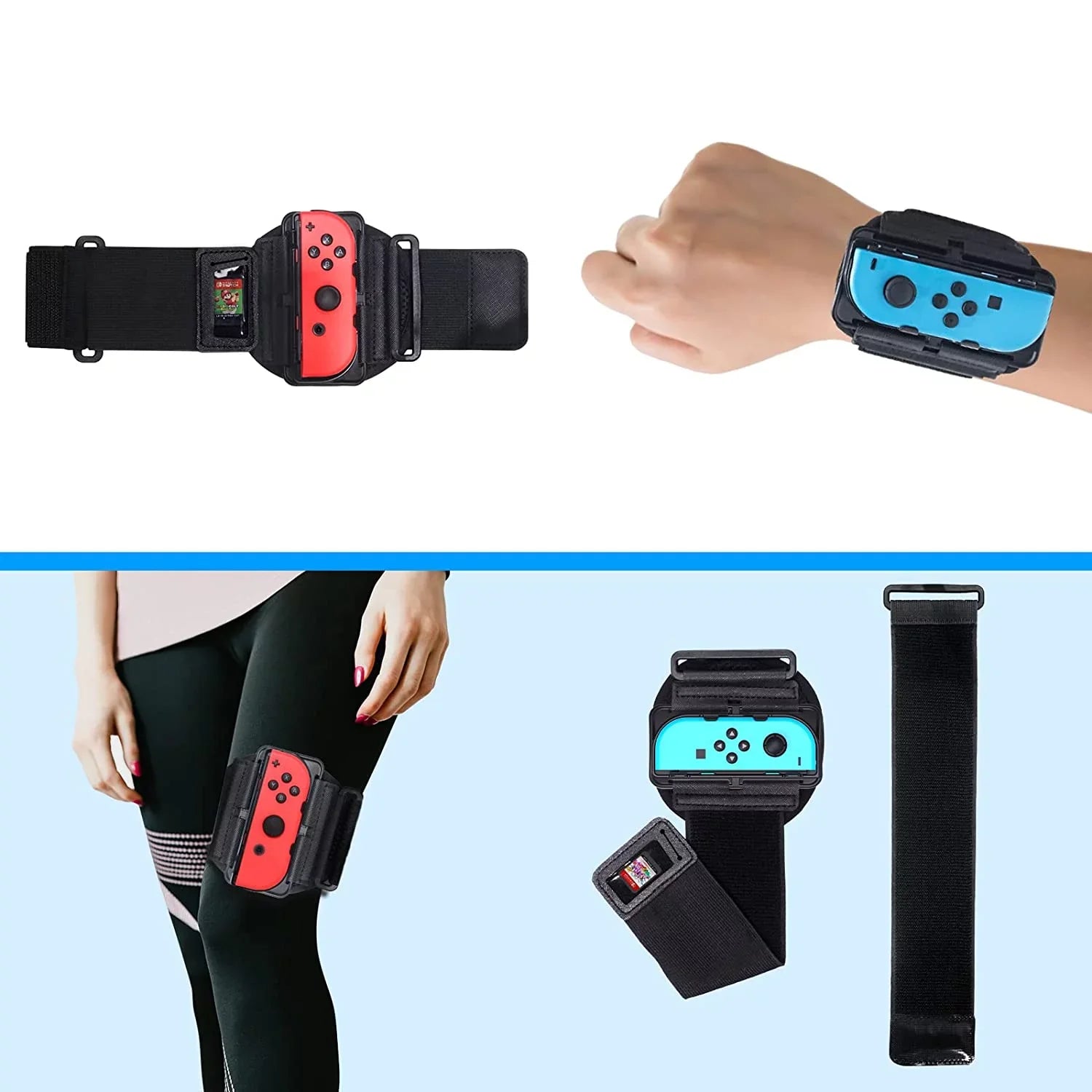 New Upgrade 2-in-1 Arm and Leg strap Compatible with Nintendo Switch Sports/Ring Fit Adventure/Just Dance