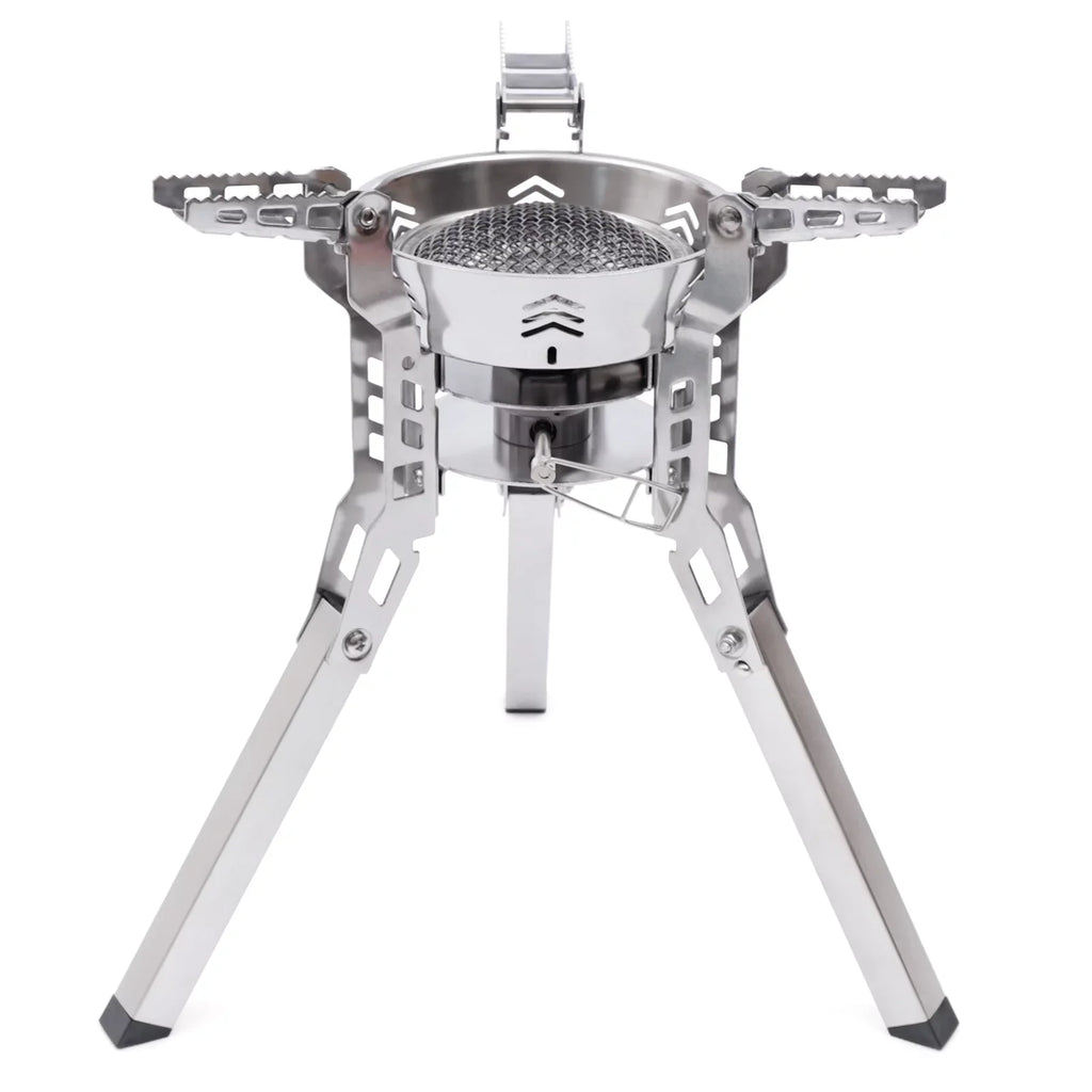 Miumaeov Portable Camping Stove Burner Small Backpack Stoves with Piezo Ignition for Outdoor Camping Hiking Cooking Barbecue Travel