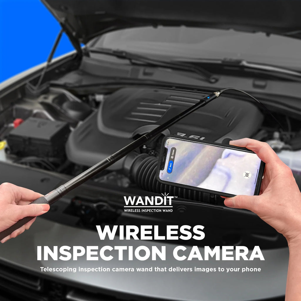 Wireless Inspection Camera with Light - Inspect Anything, Anywhere, Anytime - 360 Degree Flexible Inspection Camera Wand - 41 Inch Extendable, Rechargeable - Capture Images to Your Phone