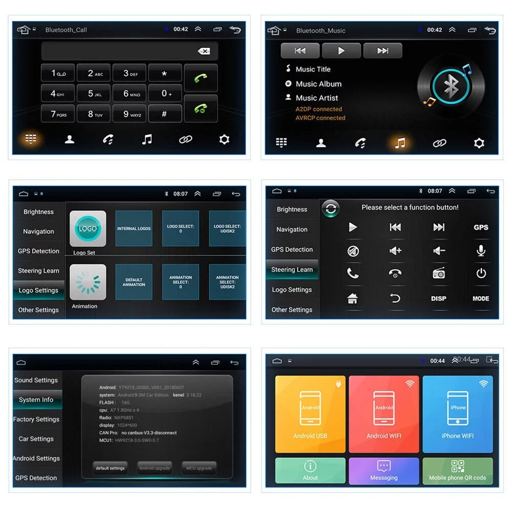 Paddsun  10 Inch On-Board Android 9.1  Wifi Dual Din Touch Screen Player Navigation