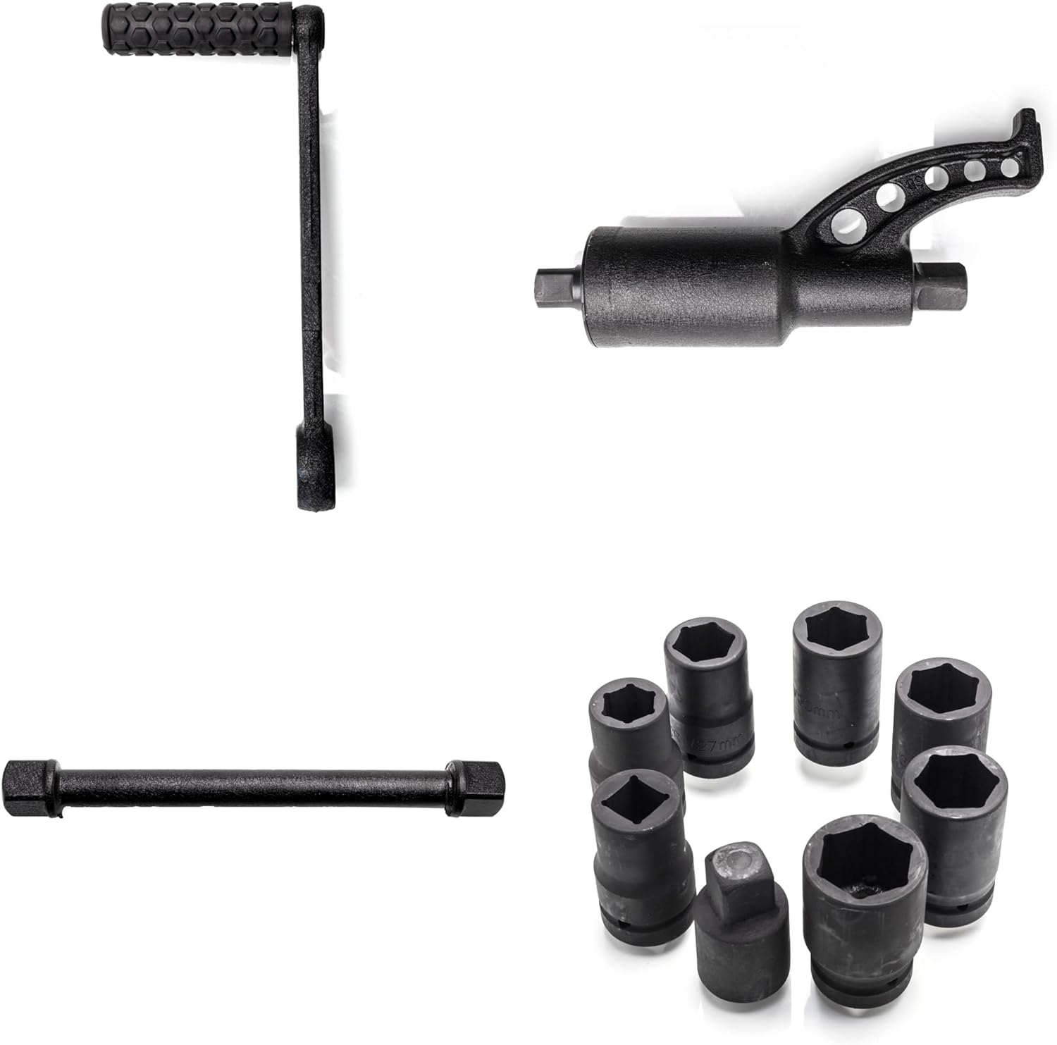 1:58 Heavy Duty Torque Multiplier Set 4800  Lug Nut torque Set Lugnut Remover with Case Labor Saving Tool 8pcs Socket Black