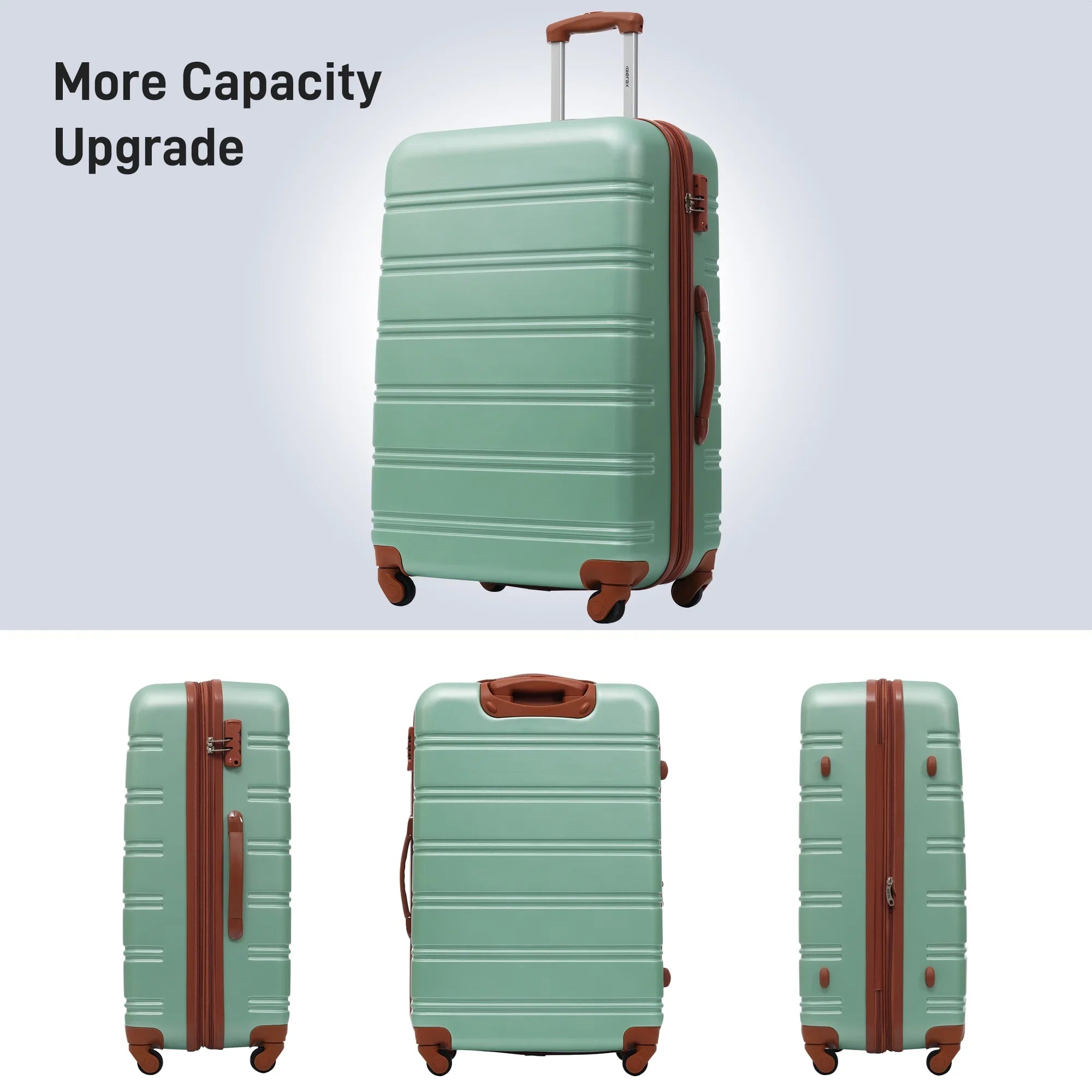 Crtynell 3 Piece Luggage Set Hardside Spinner Suitcase with  Lock 20" 24" 28" Available