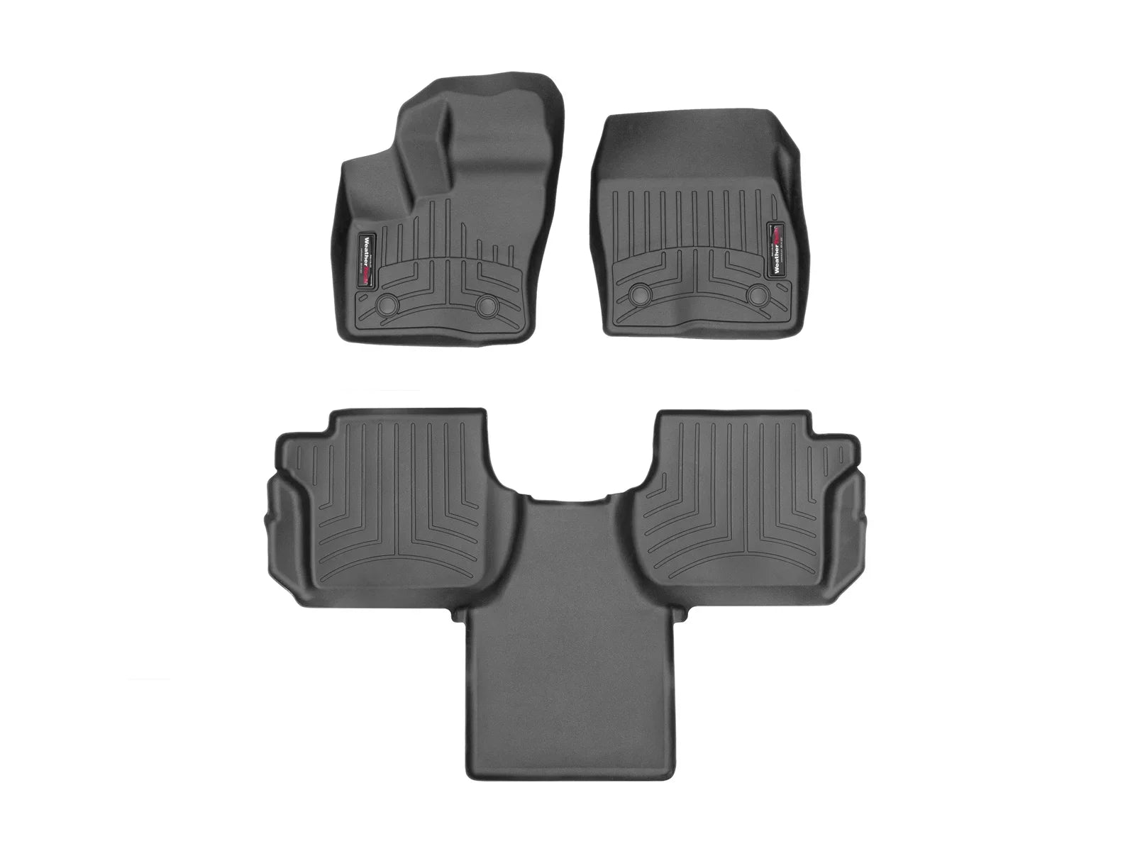 WeatherTech Custom Fit FloorLiners suitable with 2018-2022 Ford Transit Connect - 1st & 2nd Row, Black