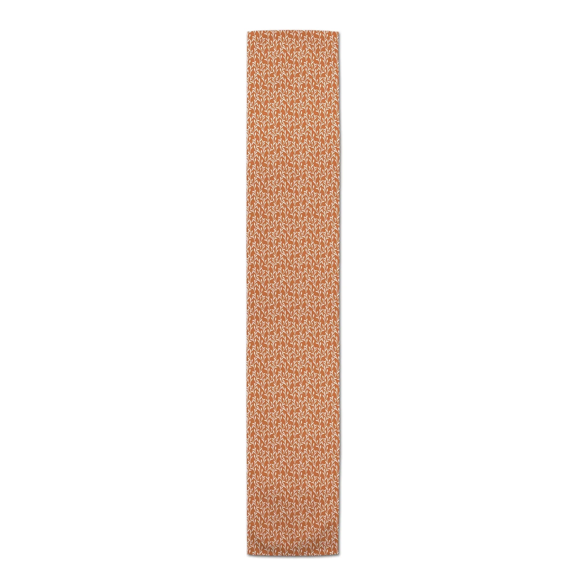Creative Products Delicate Vines Pattern Orange 16x90 Poly Twill Table Runner