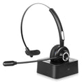 Comfortable Bluetooth Headset, - Wireless Headset with Microphone, Cell Phone Headset with Noise Isolation Mic Charging Base Mute Function for Samsung Galaxy  Flip3 5G With Charging Dock