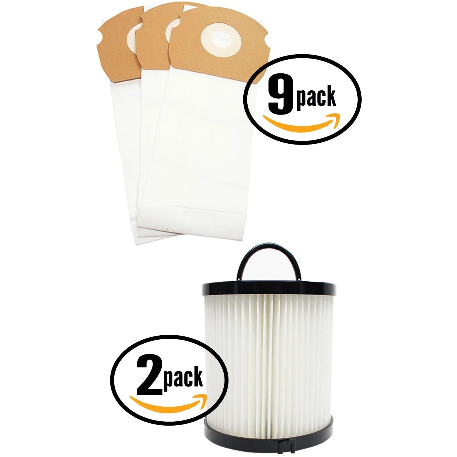 27 Replacement Eureka AirSpeed Gold  Vacuum Bags & 2 Dust Cup Filter - Compatible Eureka  Vacuum Bag & -21 Filter