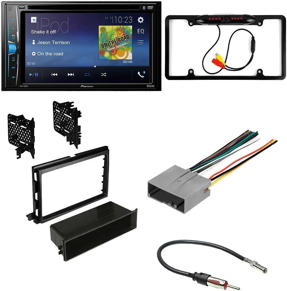 Bundle with Pioneer Multimedia  Car Stereo and Installation Kit - for 2008-2009 Ford Taurus / Bluetooth Touchscreen, Backup Camera, Double Din Dash Kit