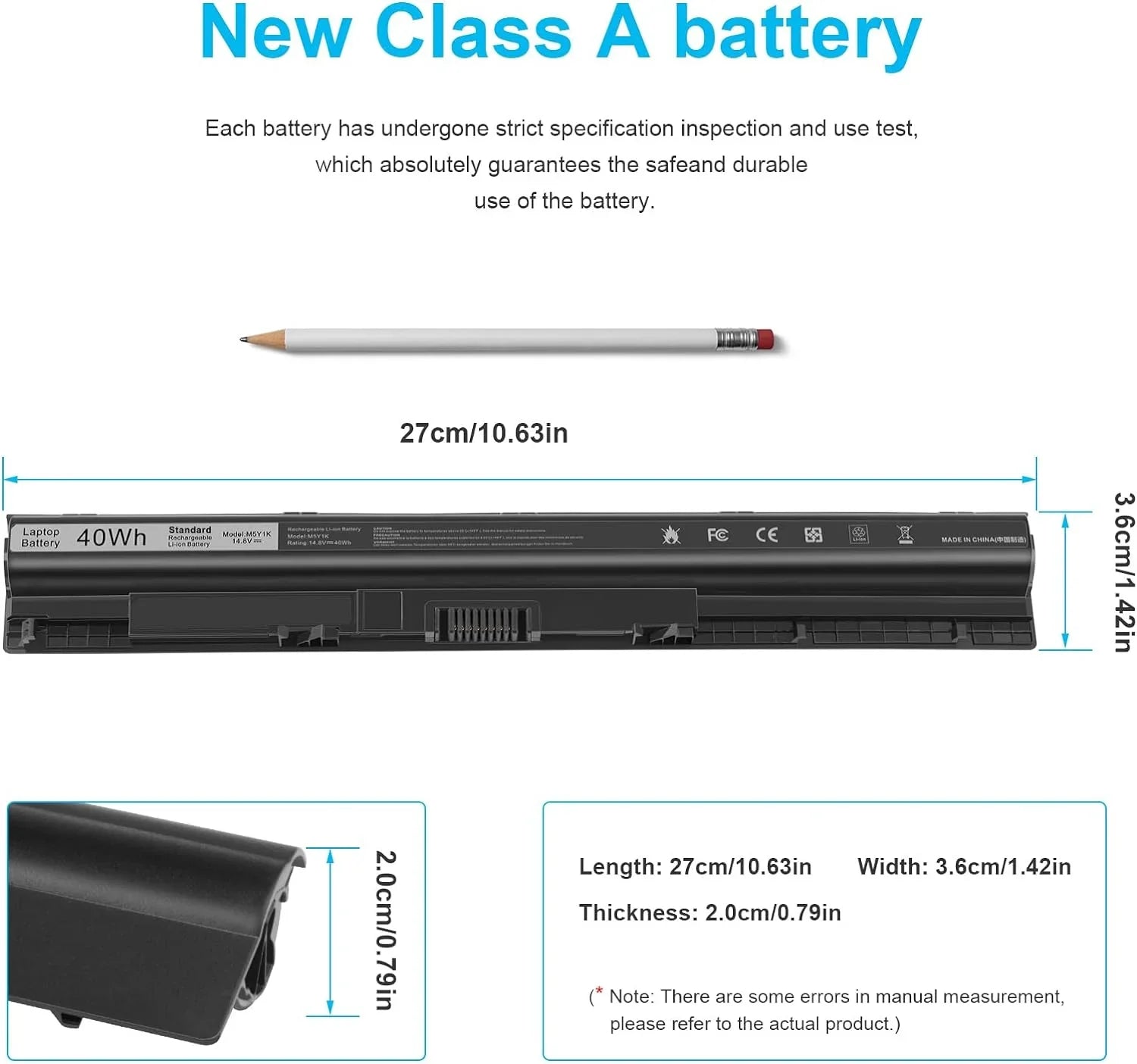 Laptop y for Dell Inspiron 14 15 17 5000 3000 Series 5559 5558 3551 3451 3558 i3558 3567 5755 5756 5458