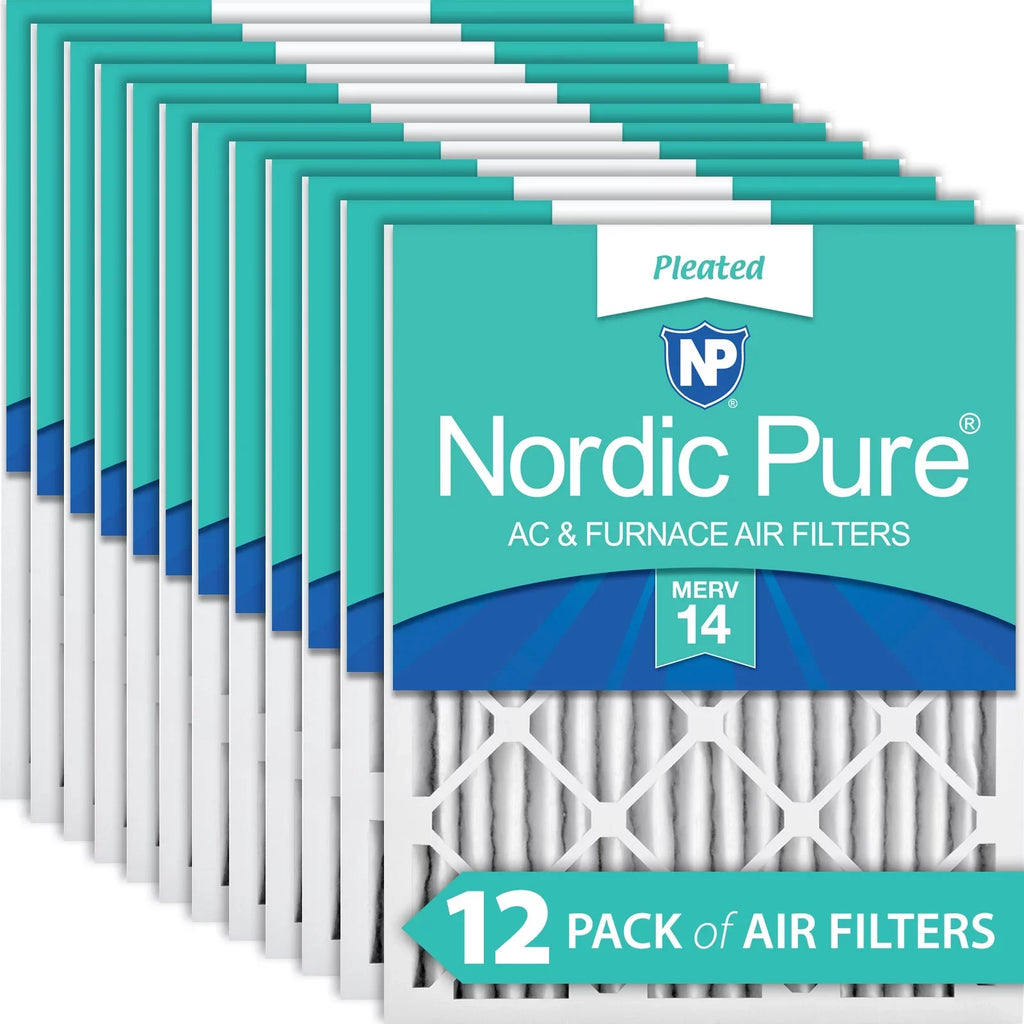 Nordic Pure 18x24x2 Pleated  14 Air Filters 12 Pack