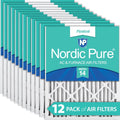 Nordic Pure 18x24x2 Pleated  14 Air Filters 12 Pack