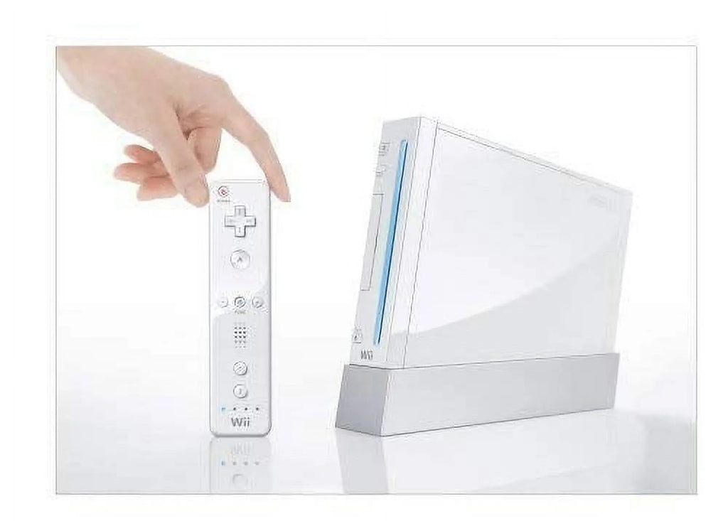 Nintendo Wii White Gaming Console +  Cable Cleaning Kit   Bundle Like New