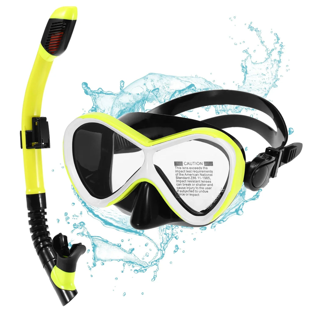 6588 Kids Professional Swimming Goggles with Dry Snorkel Tube Set -fog Goggles for Snorkel