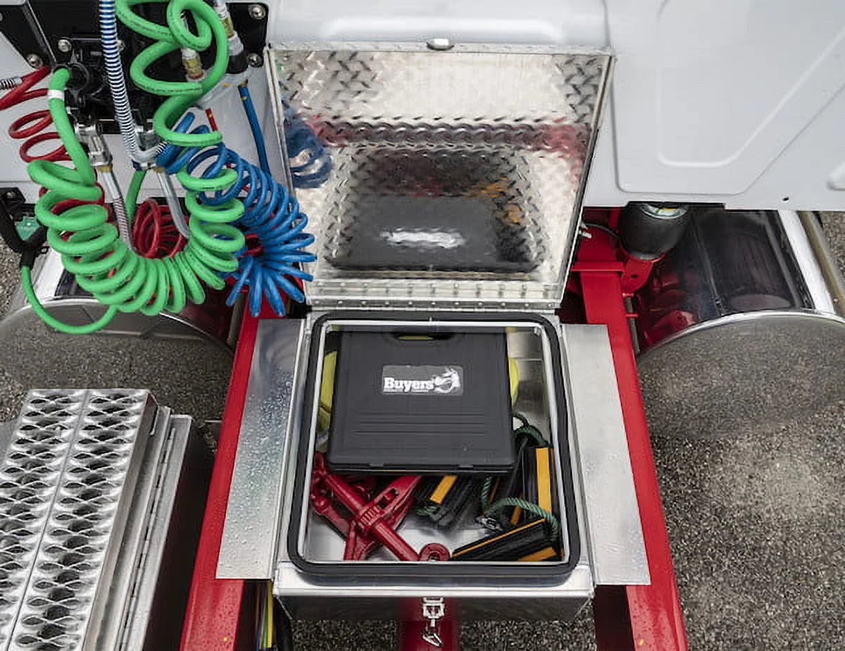 Buyers Products 1705384 9x24x22 Inch Diamond Tread Aluminum in-Frame Truck Tool Box