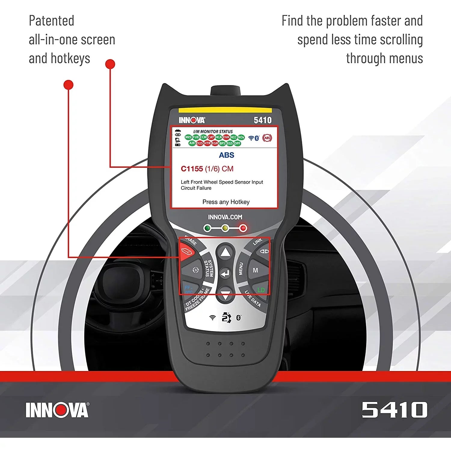 5410 CarScan Diagnostics Bluetooth Code Reader Automotive Scanner Tool