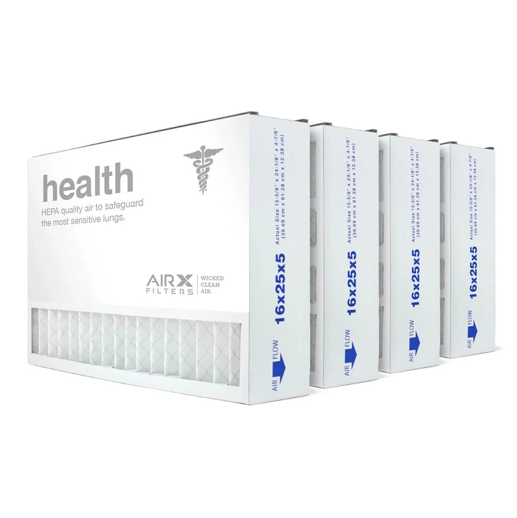 16x25x5 AIRx  Air Bear 255649-105 Replacement Air Filter -  13, 4-Pack