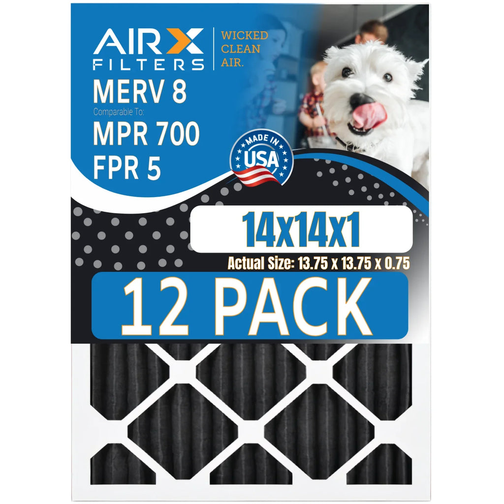14x14x1 Air Filter  8 Rating, 12 Pack of Furnace Filters Comparable to  700,  5, Pet Odor Retention Filters - Made in  by     .