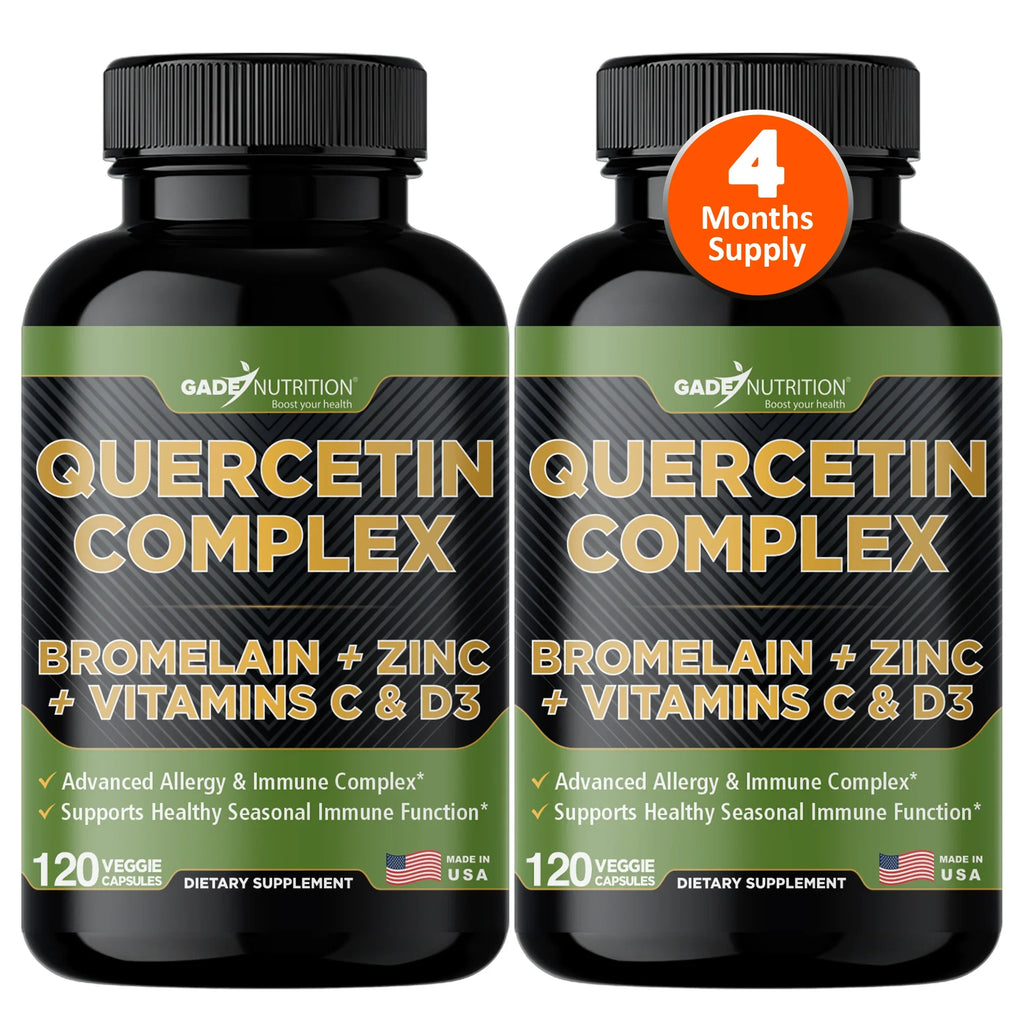 Quercetin Complex with Bromelain, quercetin supplements 500mg, with Vitamin  and Zinc, Bioflavonoids for Healthy Immune Support, vitamin , zinc quercetin, Third Party Tested.