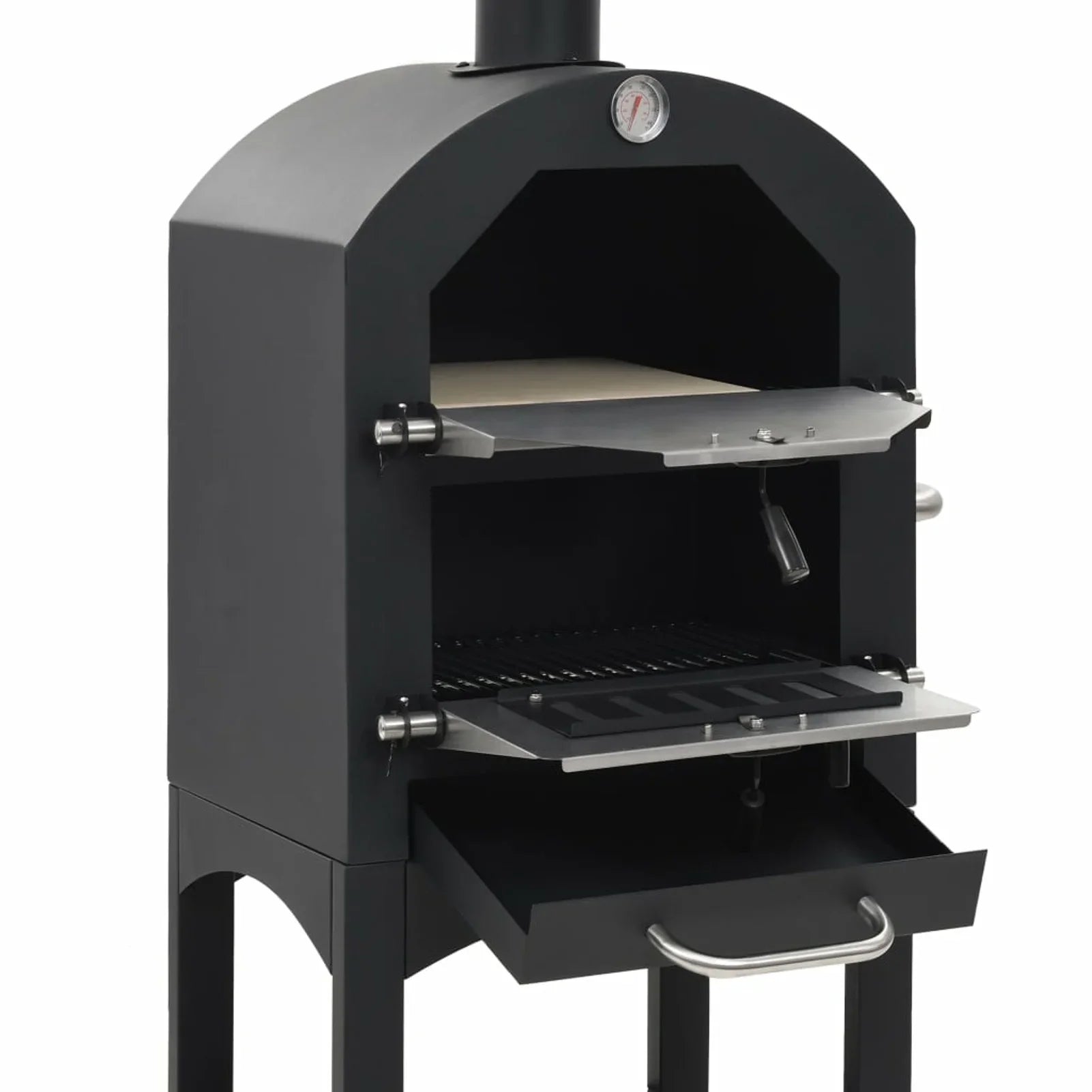 Suzicca Charcoal Fired  Pizza Oven with Fireclay Stone