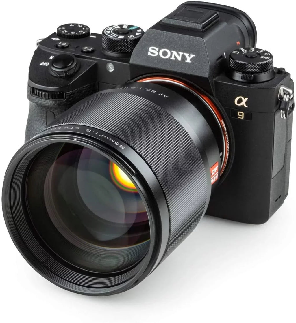 Viltrox 85mm .8  Full-Frame Sony -Mount Camera Lens Support  Auto Focus for Sony     a6500 a6400 a6300- Black