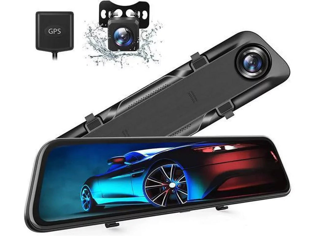 4K 12" Rear View Mirror Camera, Backup Camera, , Superior Sensor for Enhanced Night Vision, -Sensor, Parking Assistance for Cars Trucks