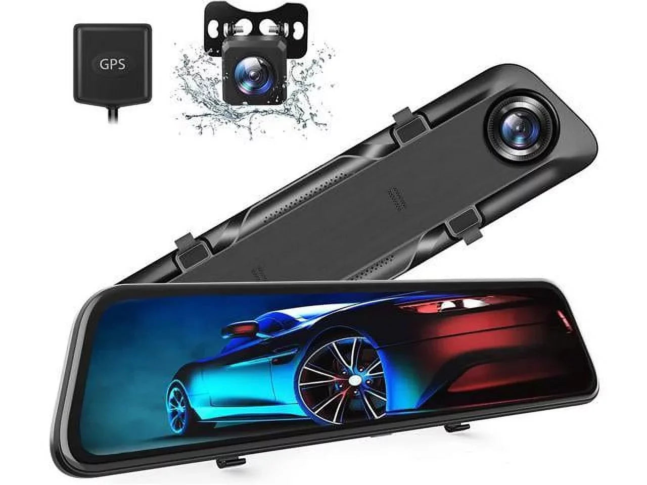 4K 12" Rear View Mirror Camera, Backup Camera, , Superior Sensor for Enhanced Night Vision, -Sensor, Parking Assistance for Cars Trucks