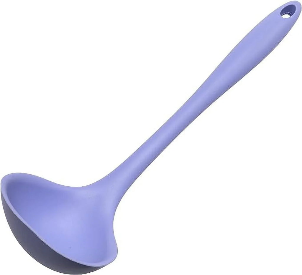 Chef Craft Premium Silicone Cooking Ladle, 11.25 inch, Pastel Blue
