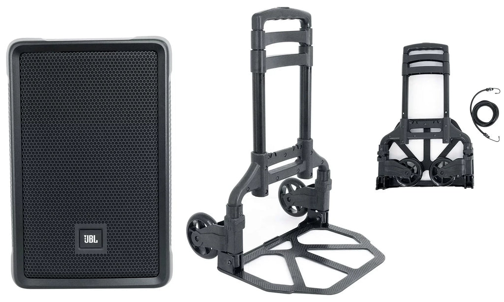 8" 1000w Powered  Portable  Speaker w/ Bluetooth + Hand Truck