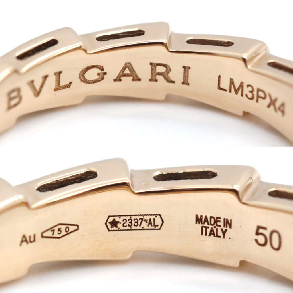 Pre-Owned  Bvlgari  Pink Gold Serpenti Viper Ring 349649 50 4.3g Women's (Good)