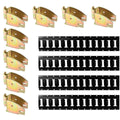 Cargo Mall  Track Shelving Kit - 12 Pieces: 5 ft Black  Track Rails &  Track Wood Beam Sockets