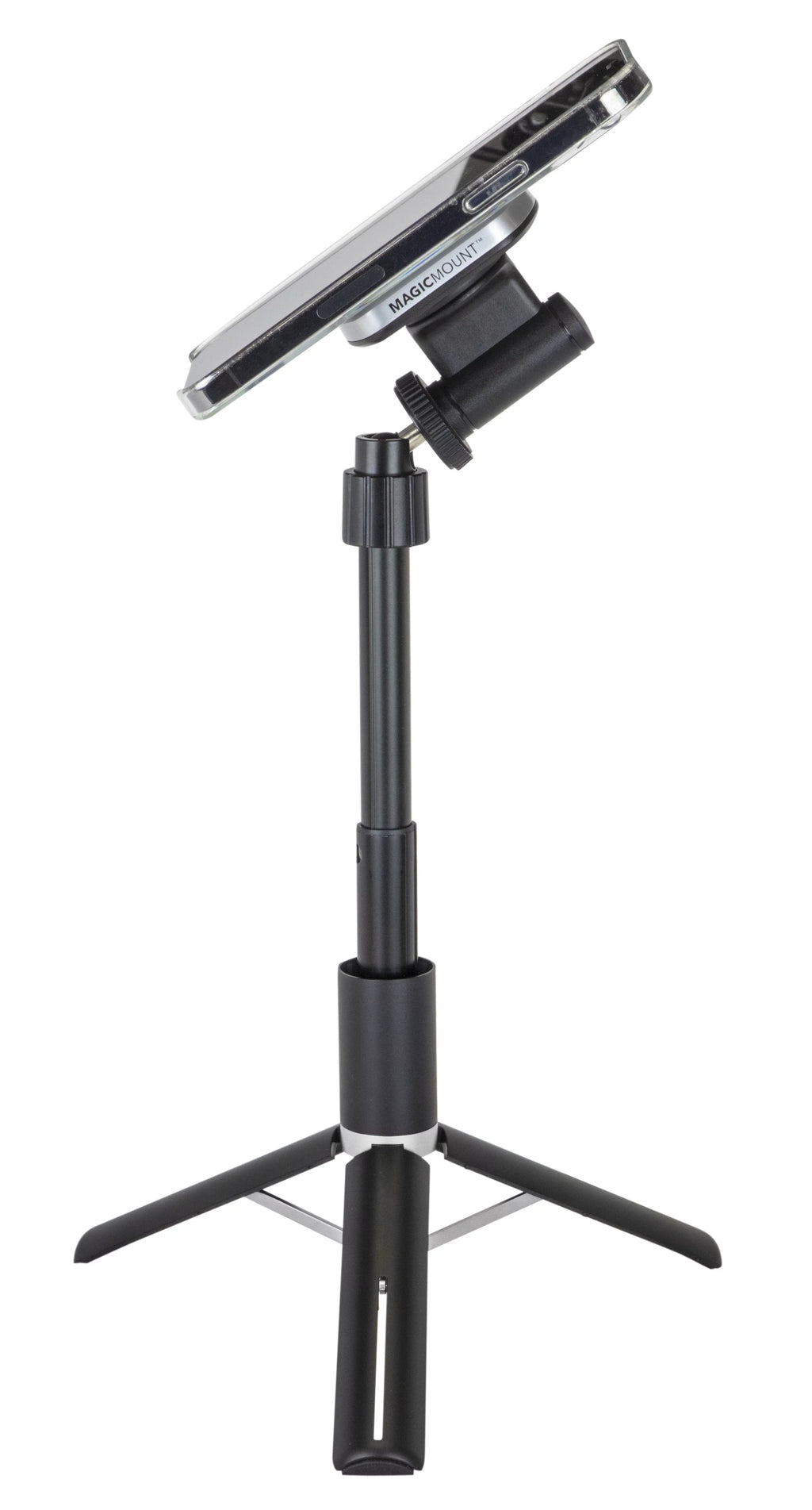 Scosche - MagicMount Pro 2 Tripod/Selfie Stick Phone Mount with Adjustable Arm, Black
