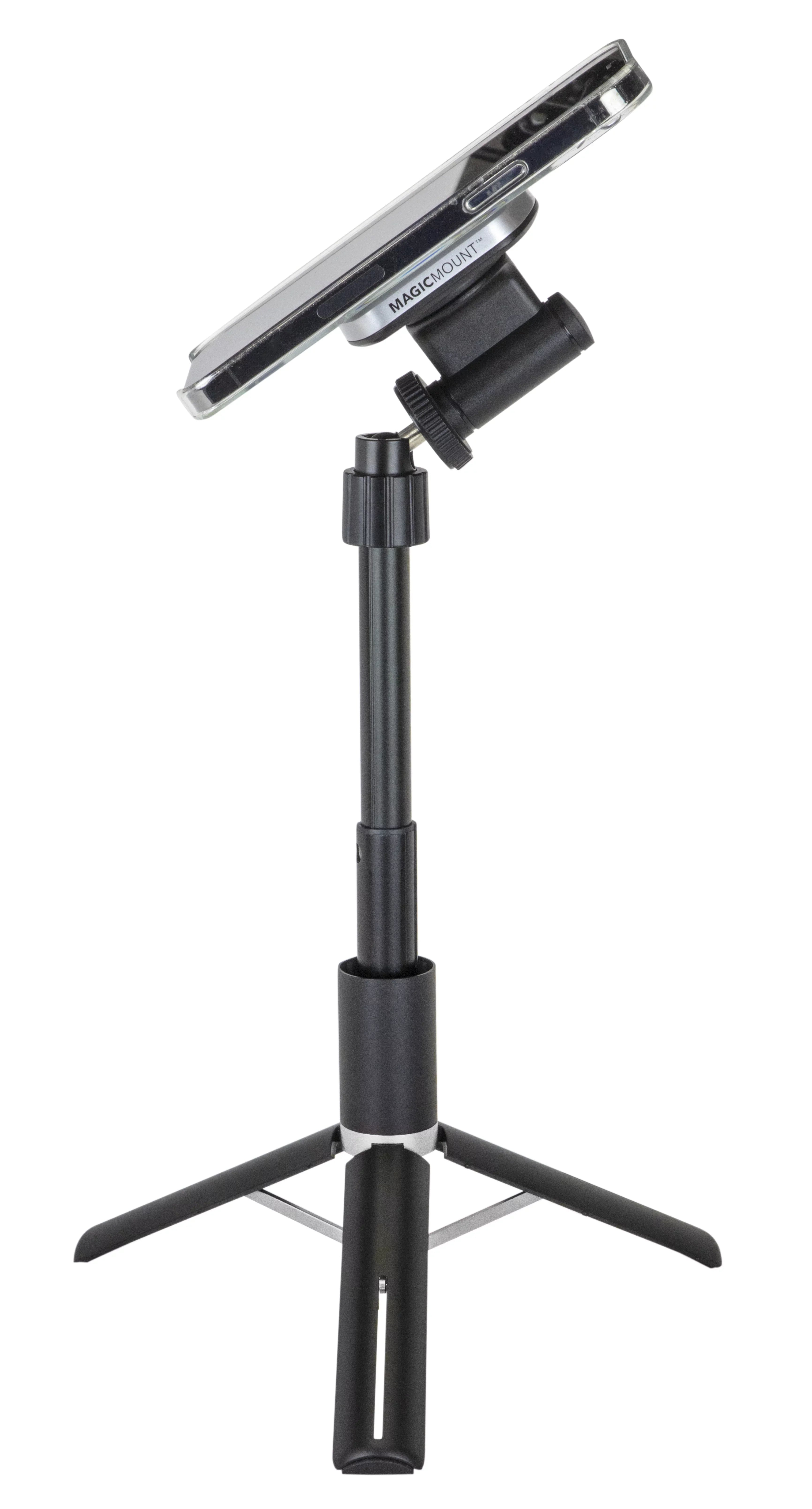Scosche - MagicMount Pro 2 Tripod/Selfie Stick Phone Mount with Adjustable Arm, Black
