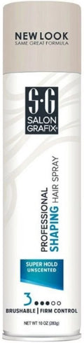 Salon Grafix Shaping Hair Spray Super Hold Unscented,10 oz (Pack of 6)