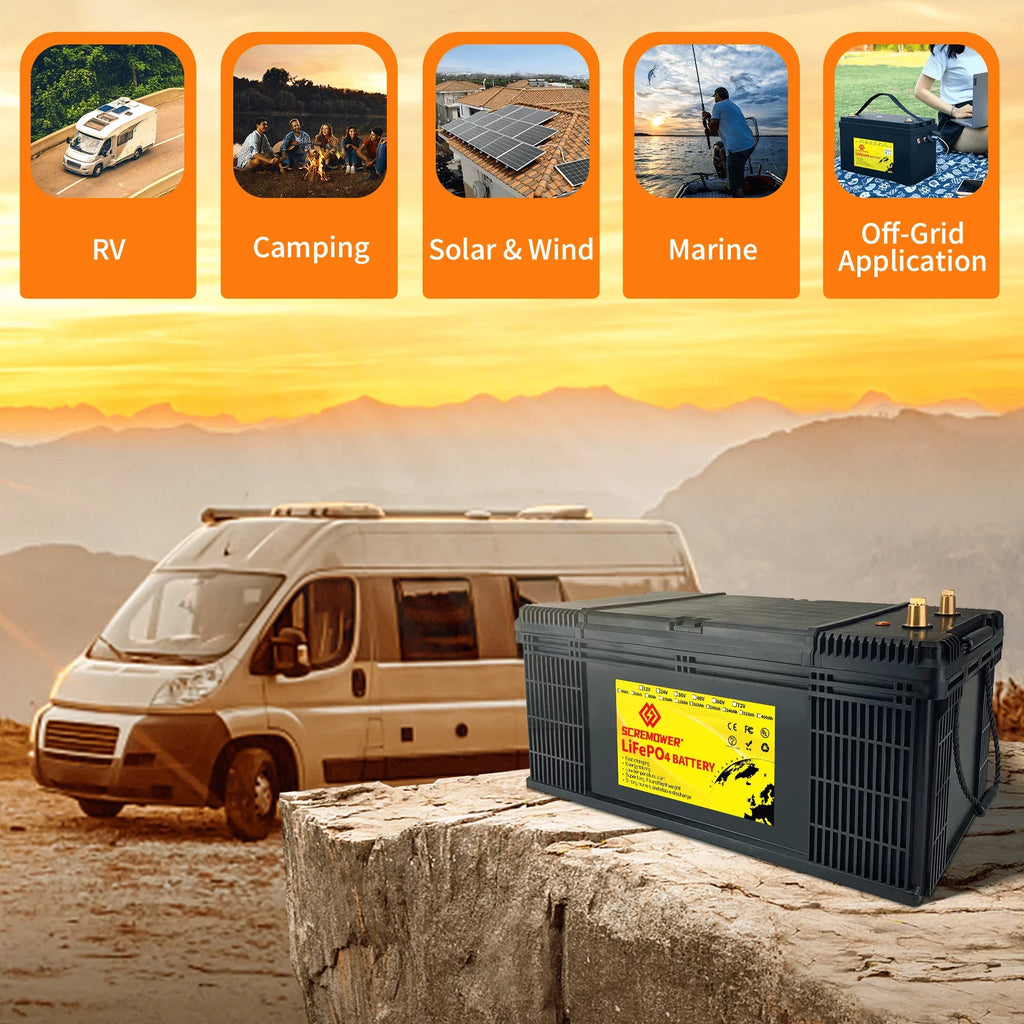 36V LiFePO4 Battery 100Ah, Lithium Batteries with 100A , Rechargeable Deep Cycle, Perfect for Trolling Motor, Golf Cart, Marine, Camper, , Solar Power, Off Grid etc