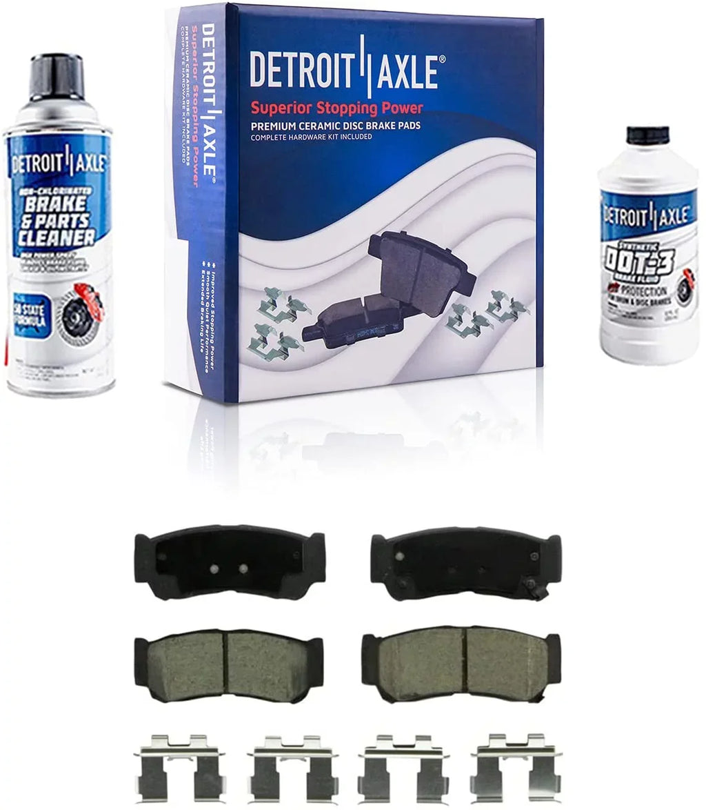 Detroit Axle - Brake Pads for 2007 2008 2009 Hyundai Santa Fe Front and Rear Ceramic Brake Pads w/Hardware Replacement Brakes